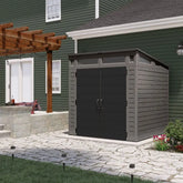 Abri de jardin polyéthylène 25mm gris foncé 4,88m² Modern + plancher - SUNCAST Ma boutique